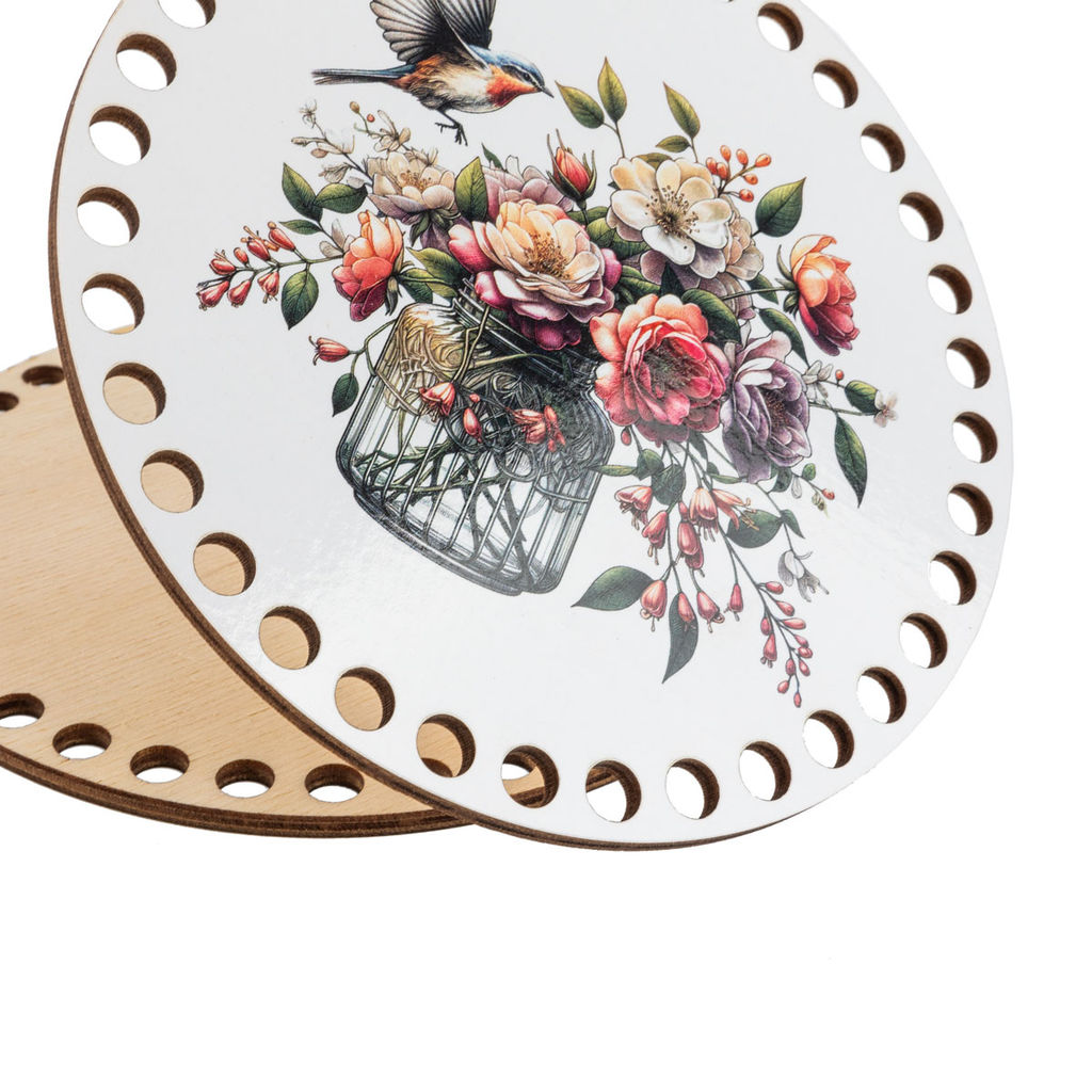 Заготовка для декорирования Love2art ДВ-01 Набор донышек для вязания Глянцевый фанера d 15 см х 0.4 см 2 шт 08 Лошадь фото 13