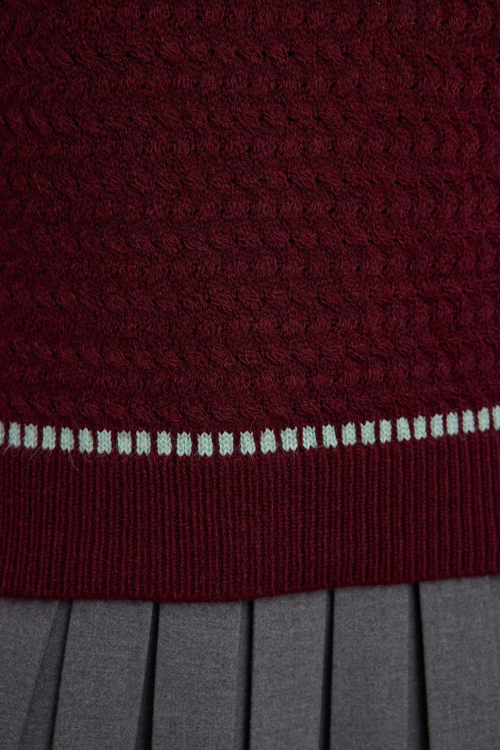 Bordo Yumusak Dokulu Orgu Detayl? Triko Kazak TWOAW25KZ00320 - Trendyolmilla фото 4