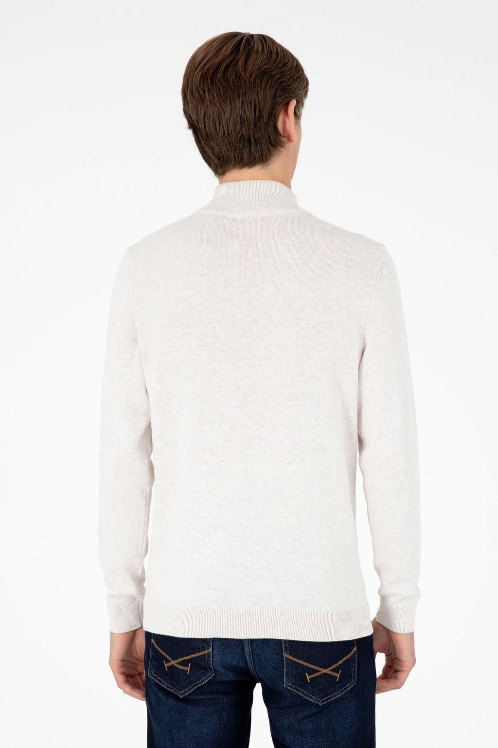 Мужской базовый свитер из каменного меланжа - U.s. polo assn фото 5