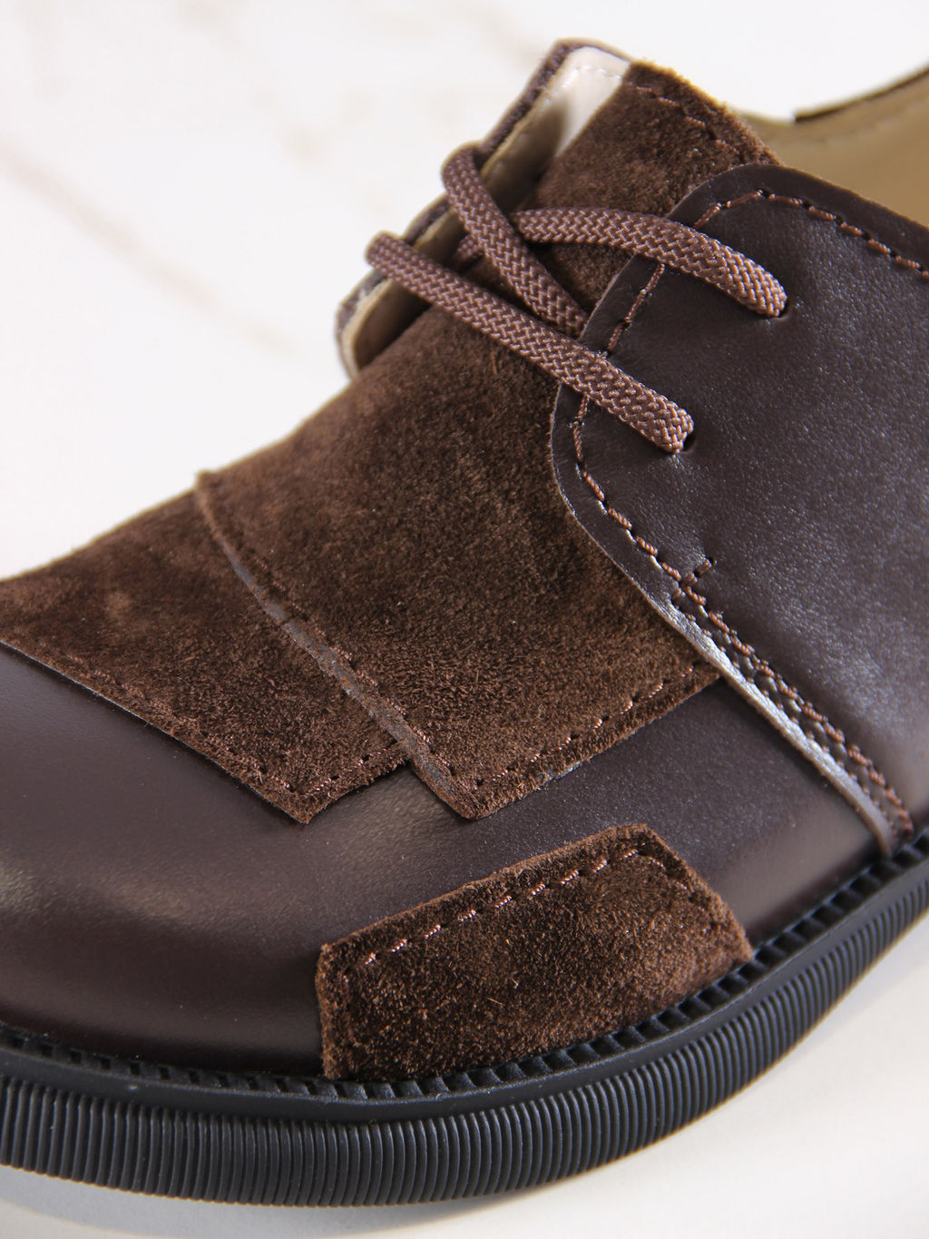 Полуботинки туфли 205.патрицияbl.Коричневая замша+коричневый