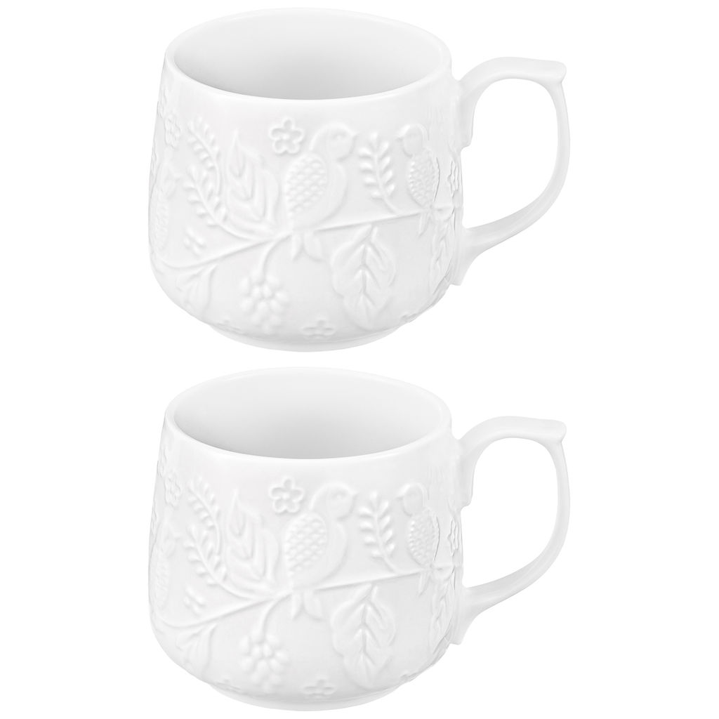 Набор 2 кружек 500 мл 13,5*10*9 см "Птички на ветке", фарфор