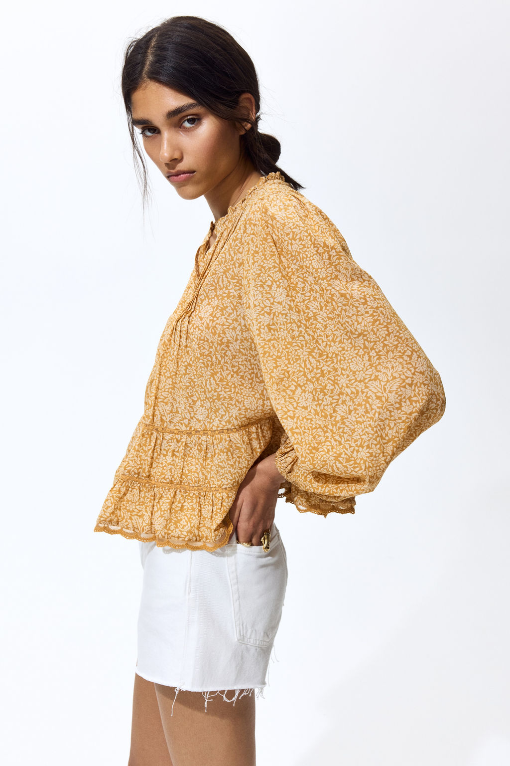Pintucked blouse - H&m фото 6