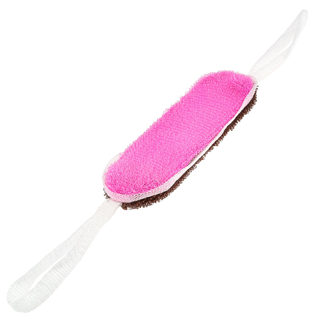 Мочалка банная Овал 35х13см, полипропилен, мелкий ворс, с поролоном, двухцветная, каждая сторона разного цвета, цвета микс,Eco-Price (Россия) - Домашняя мода фото 3