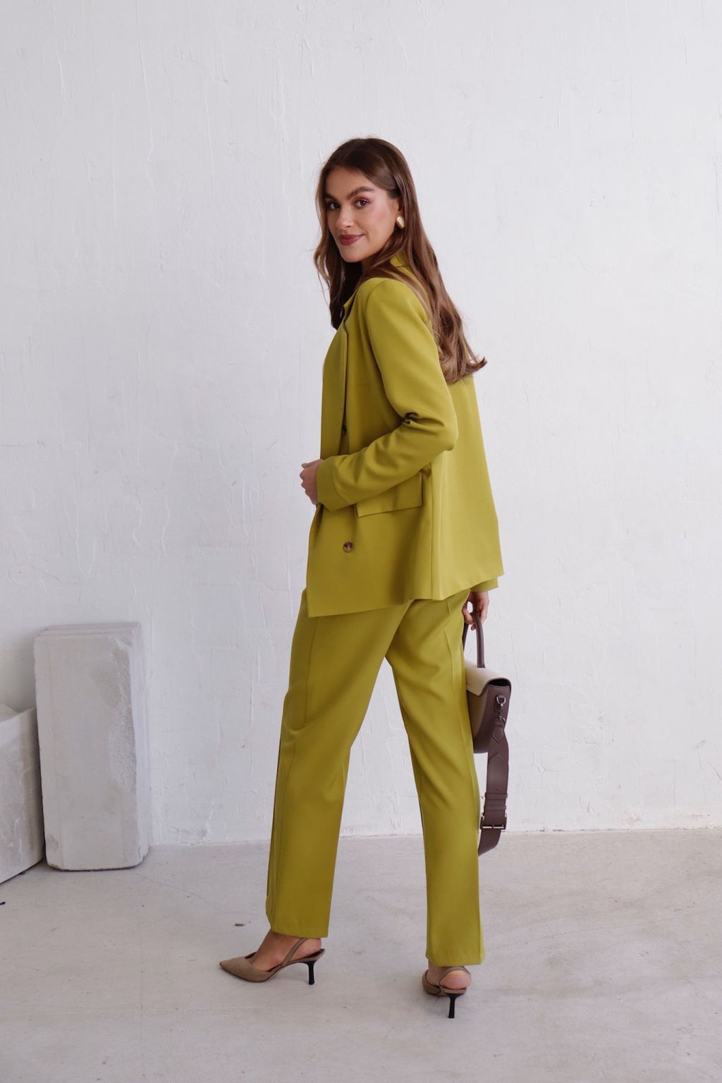 11725 Брюки со стрелками в цвете шартрез - Martichelli фото 4