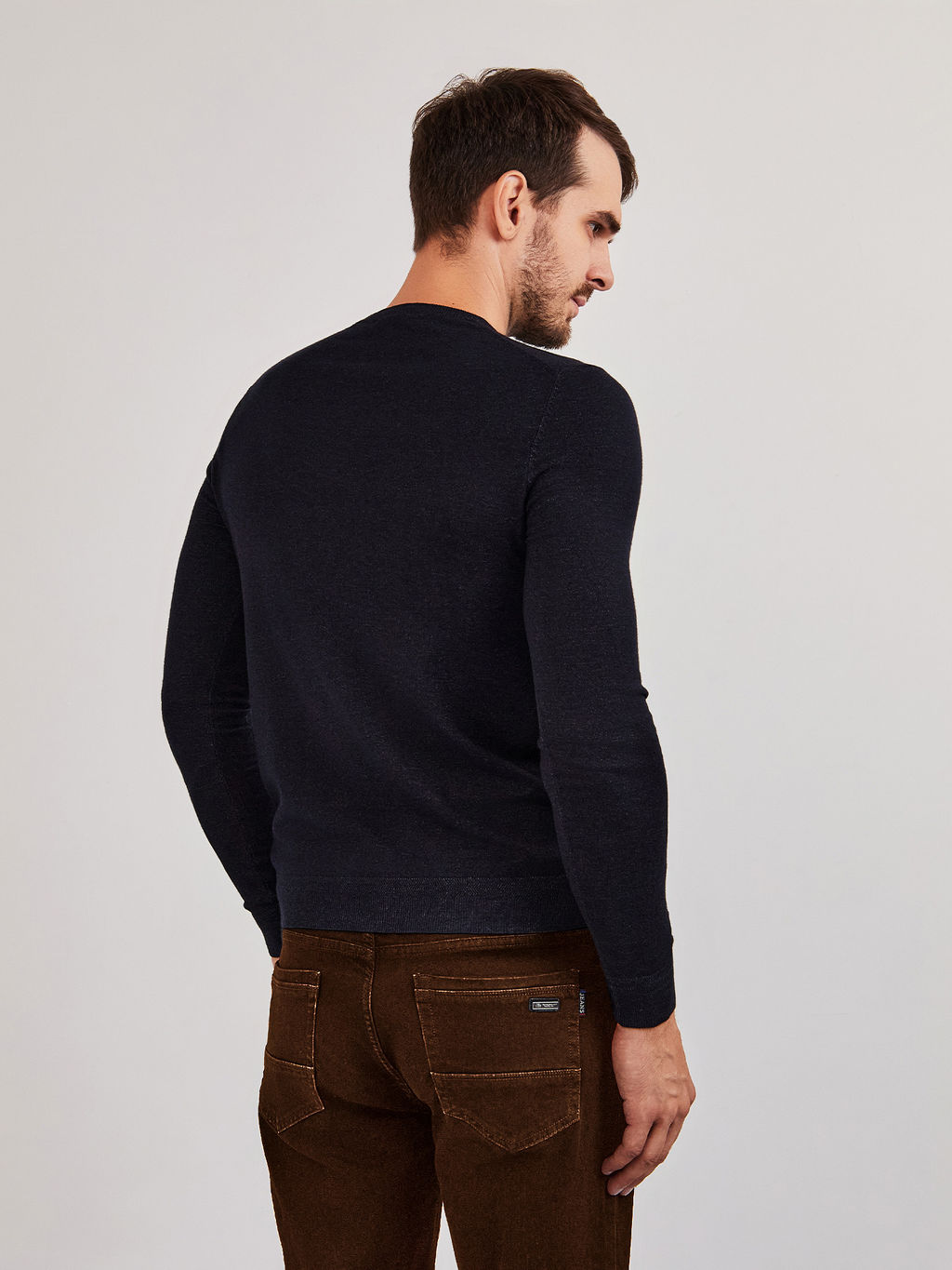 Джемпер мужской GREG G121-KM синий/графит  фото 3