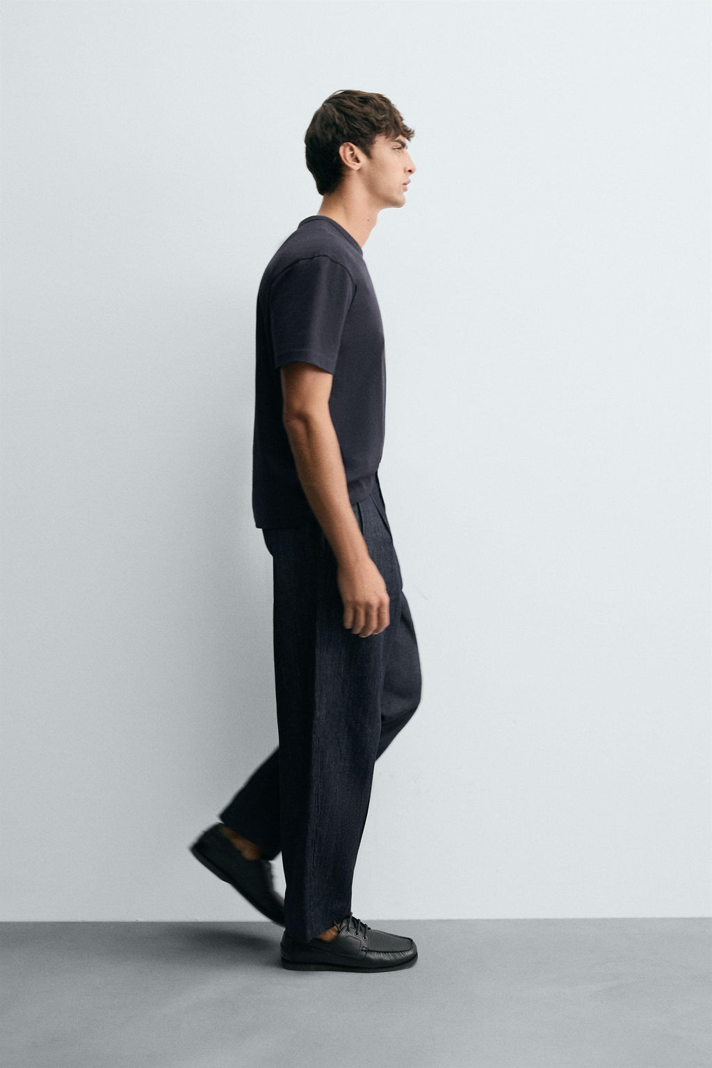 CROPPED WIDE-LEG DENIM TROUSERS - Zara фото 6