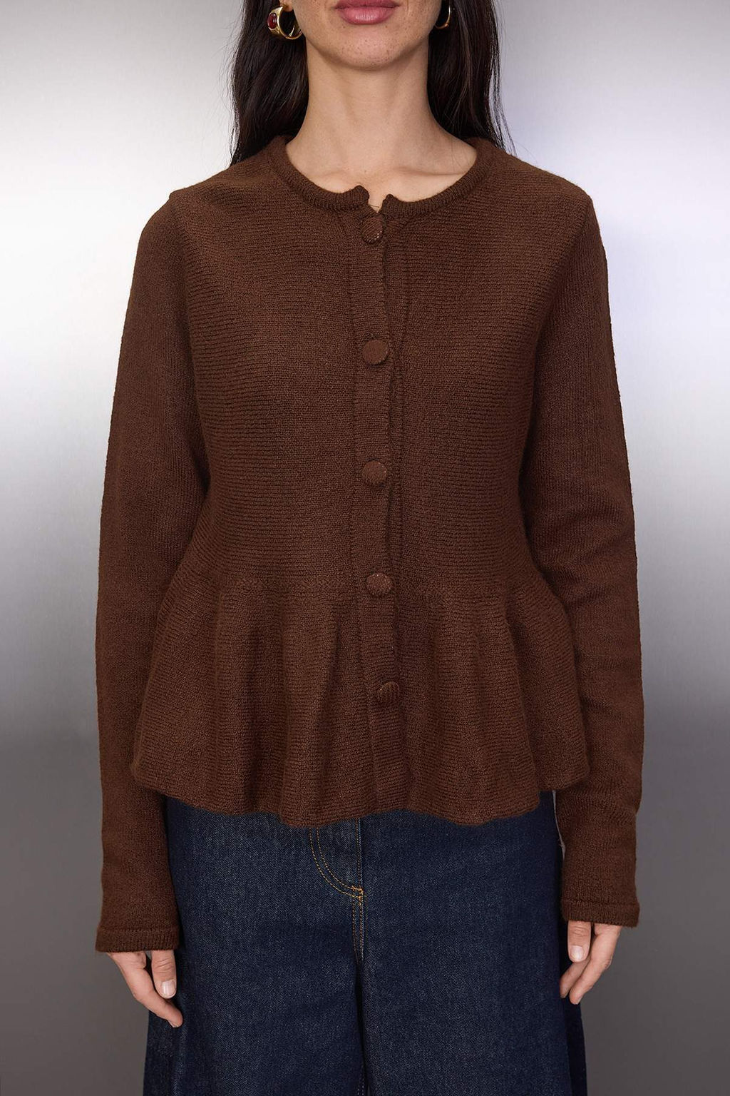 Antrasit Bisiklet Yaka Etek Ucu Volanl? Triko H?rka TWOAW26HI00232 - Trendyolmilla фото 10