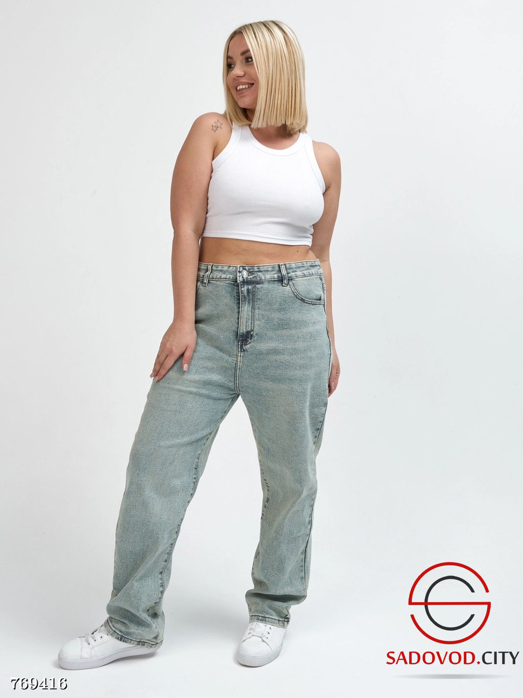 Джинсы мом стрейч женские - Bruno фото 3