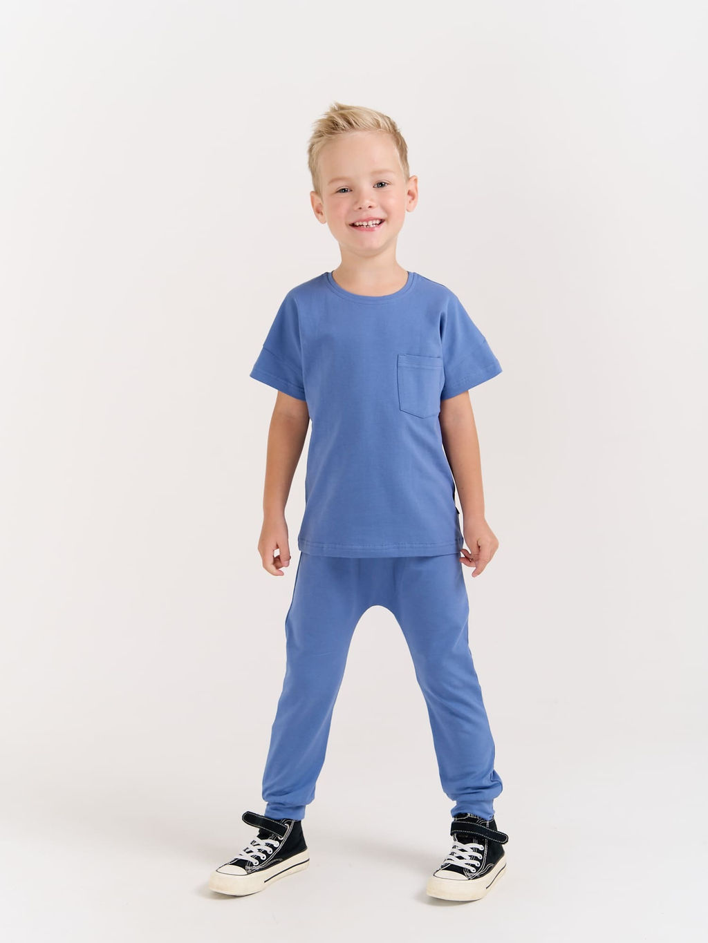 Футболка базовая Деним с карманом - Bungly фото 4