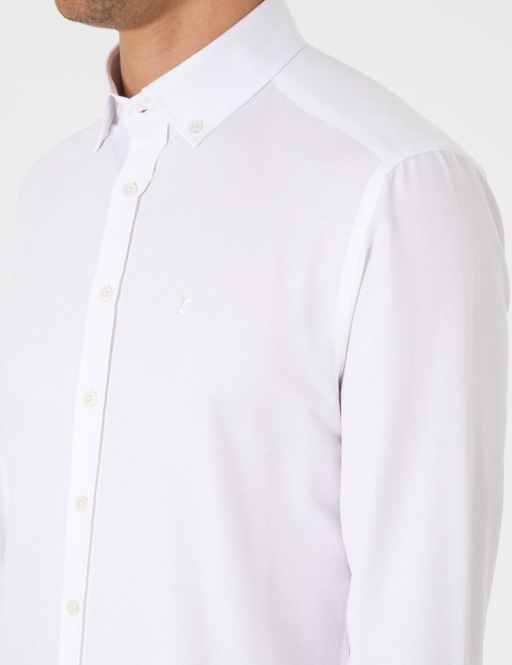 Beyaz Oxford Slim Fit Kolay _t_lenebilir G_mlek