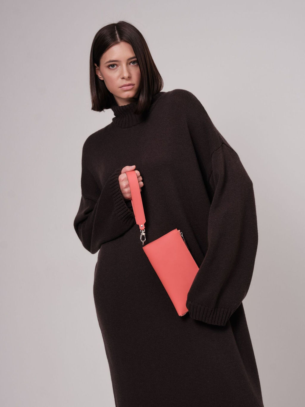 Клатч кожаный Azaro 30647 розовый тюльпан