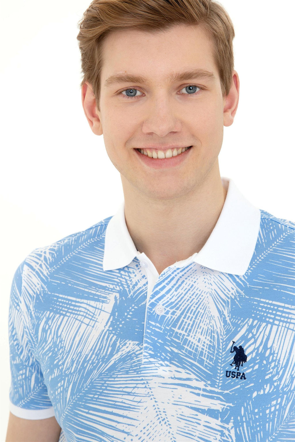 U. S. Polo Assn Мужская темно-синяя футболка с воротником-поло - U.s. polo assn фото 8