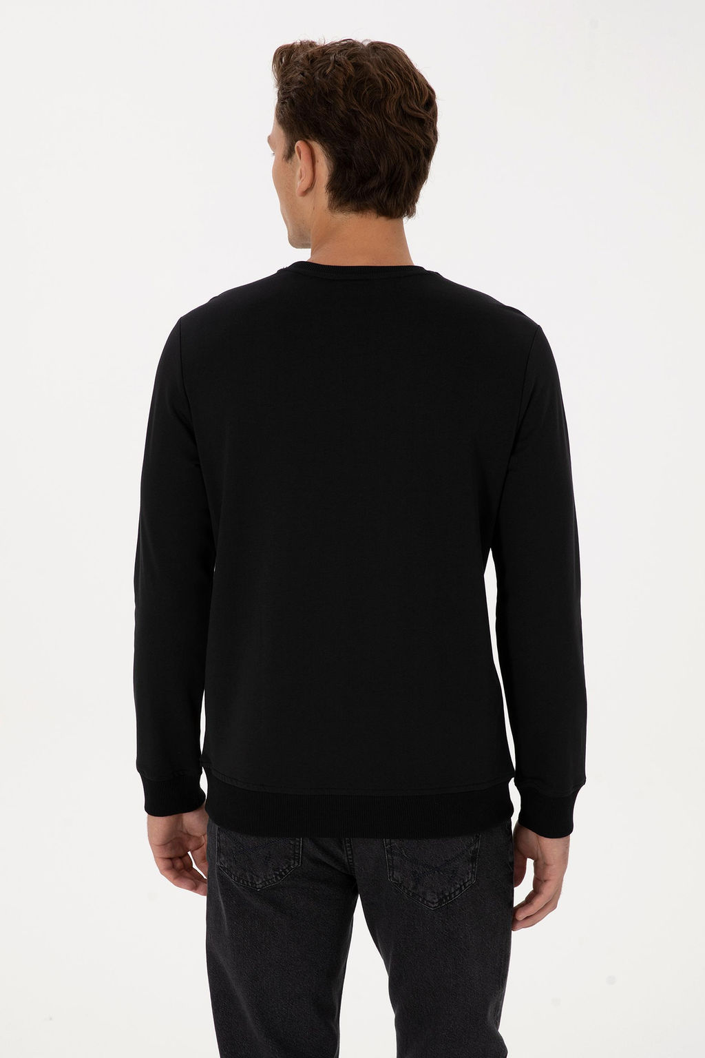 Erkek Siyah Basic Sweatshirt - U.s. polo assn фото 5