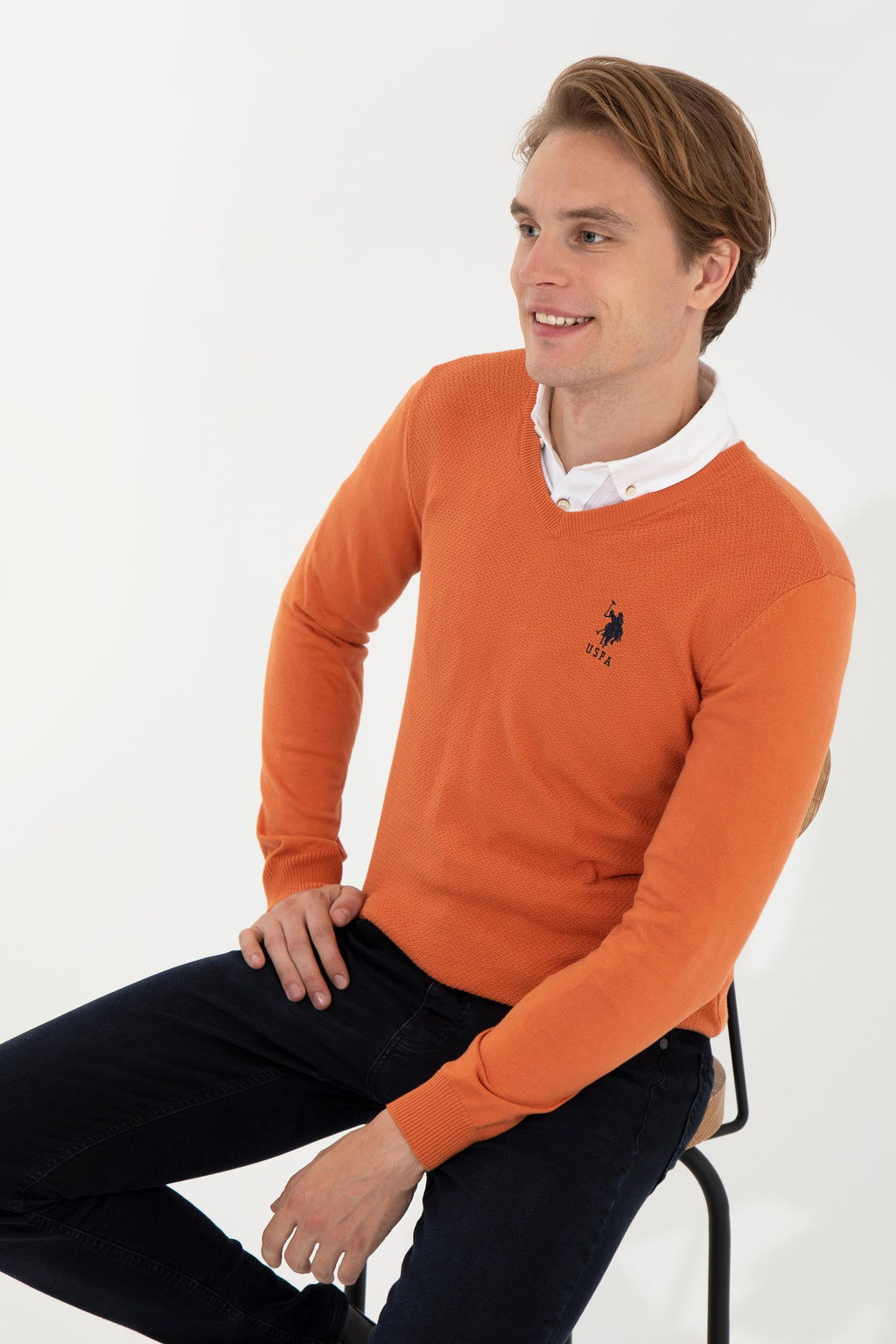 U. S. Polo Assn / Мужской базовый свитер с плиткой - U.s. polo assn фото 16