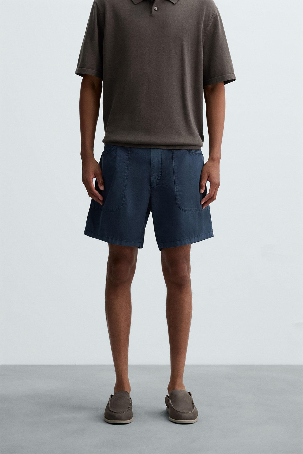 WASHED COTTON BERMUDA SHORTS - Zara фото 42
