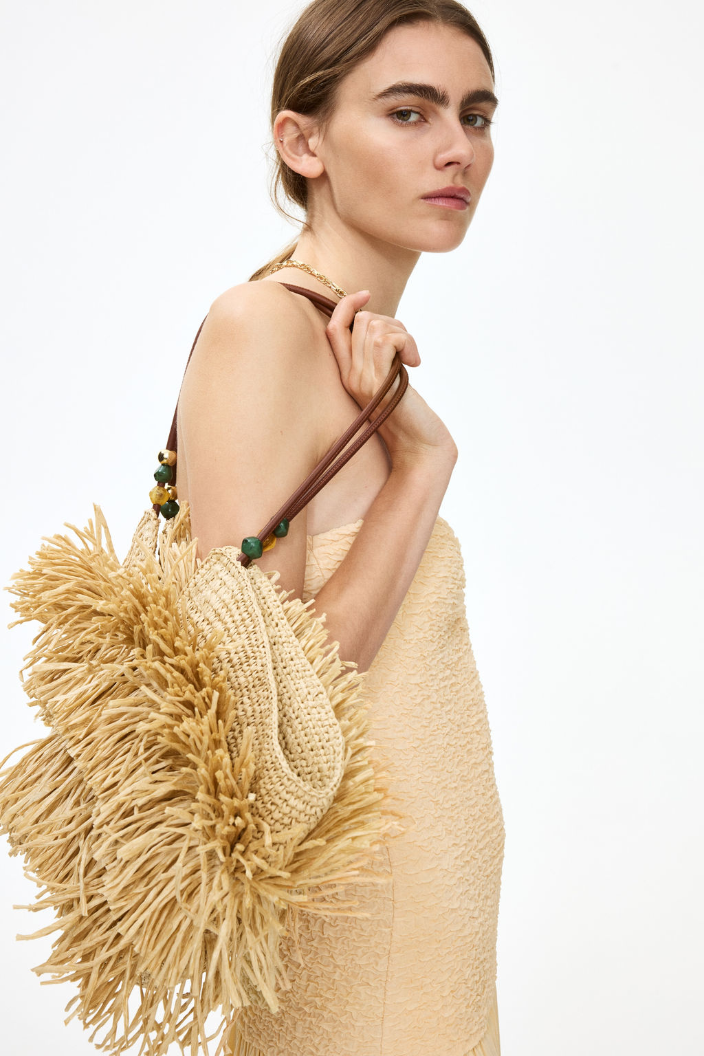 Vestido bandeau con cuerpo nido de abeja - H&m фото 2