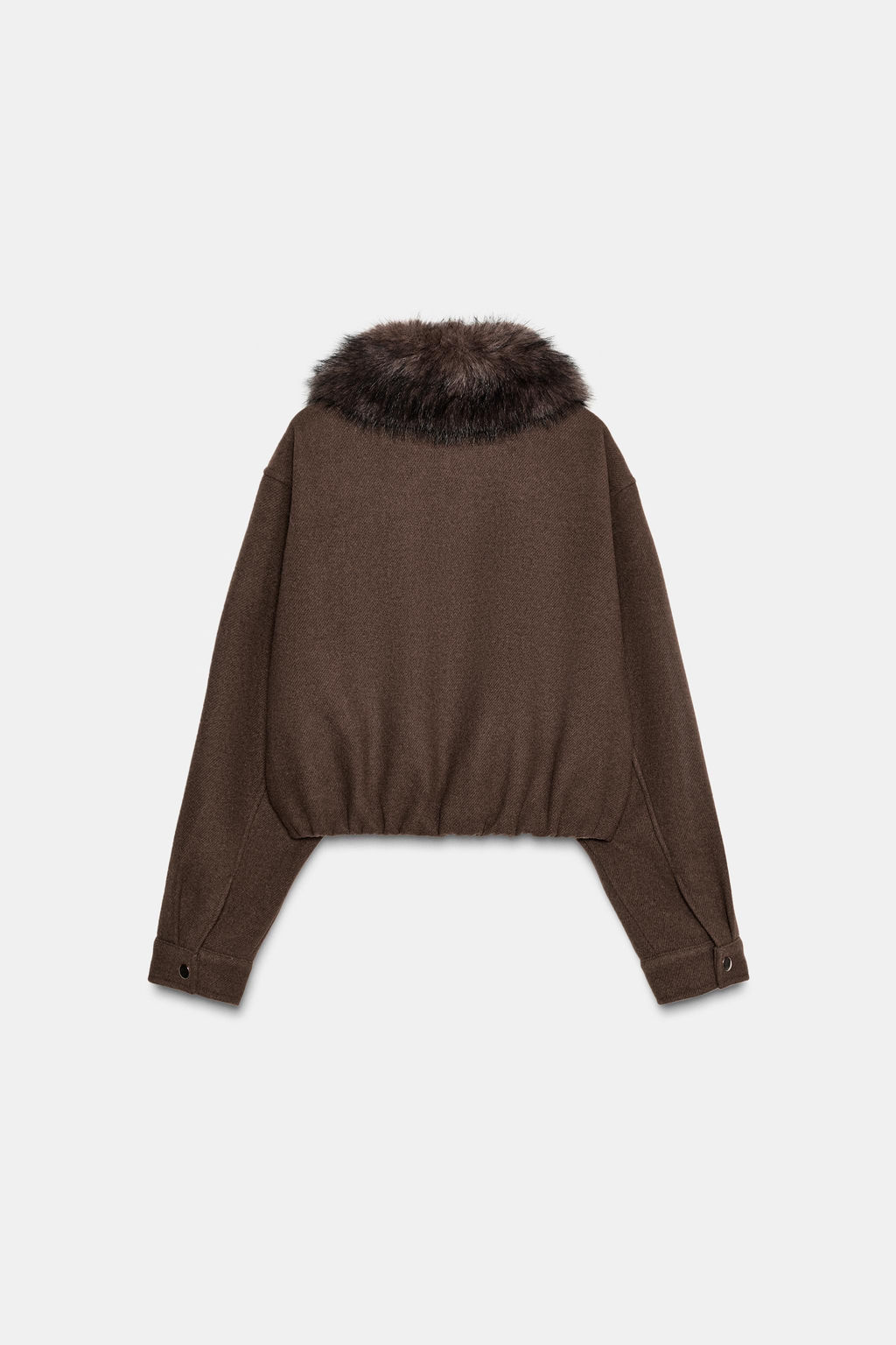 SOFT BOMBER JACKET WITH FAUX FUR COLLAR - Zara фото 9
