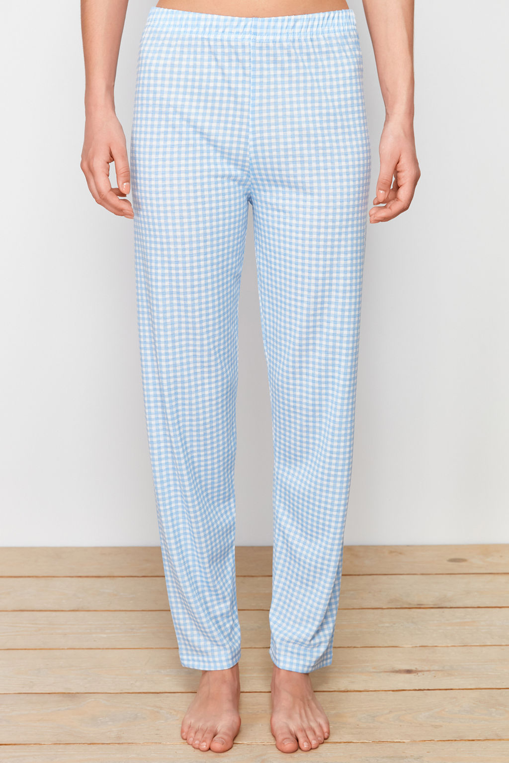 Mavi Potikareli ve Sloganl? Orme Pijama Tak?m? THMSS24PT00364