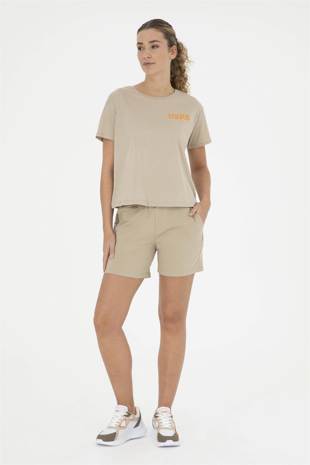 Женская футболка светло-хаки - U.s. polo assn фото 4