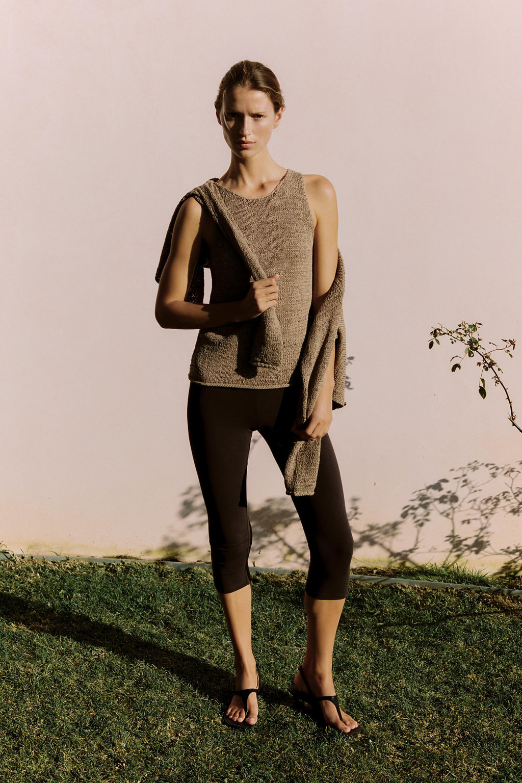 TOP PUNTO GRUESO / Tostado oscuro