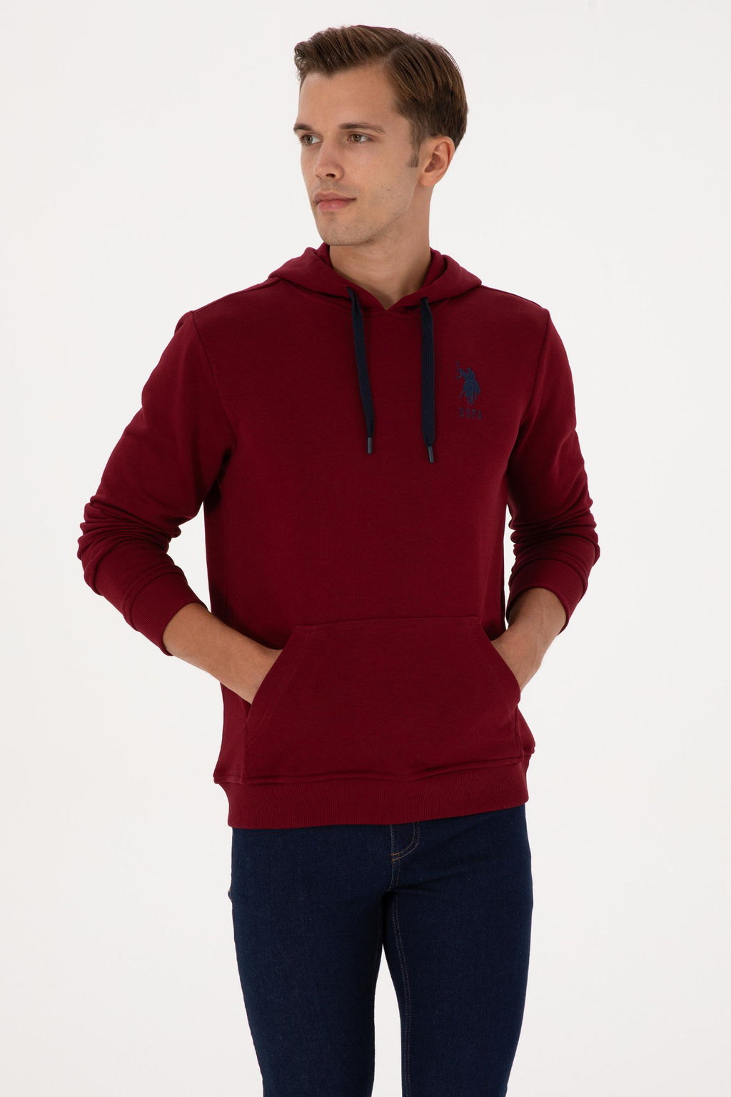 Erkek Bordo Basic Sweatshirt Sepette S_rpriz _ndirim - U.s. polo assn фото 10