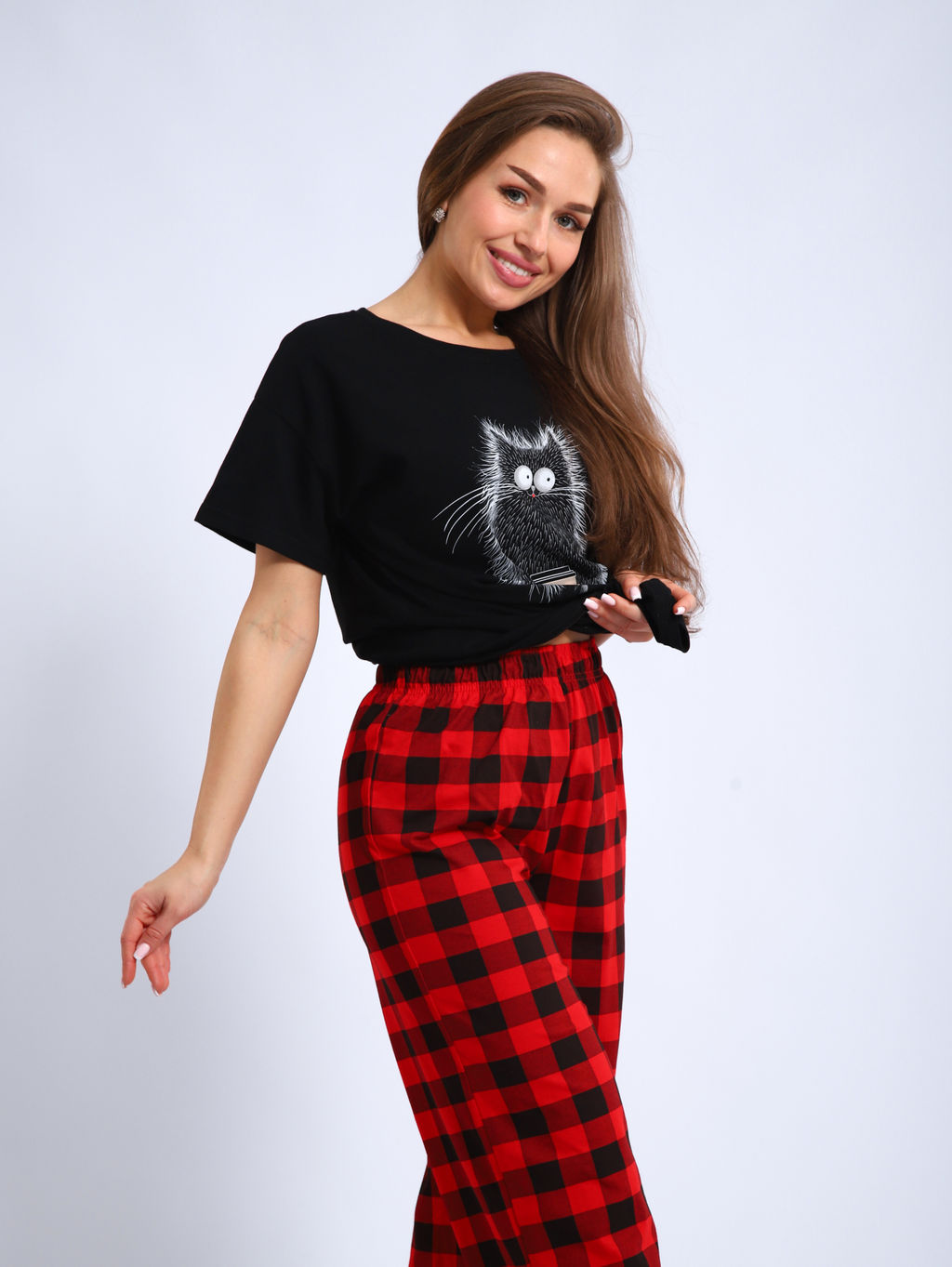 Пижама женская 1-245а (красный)