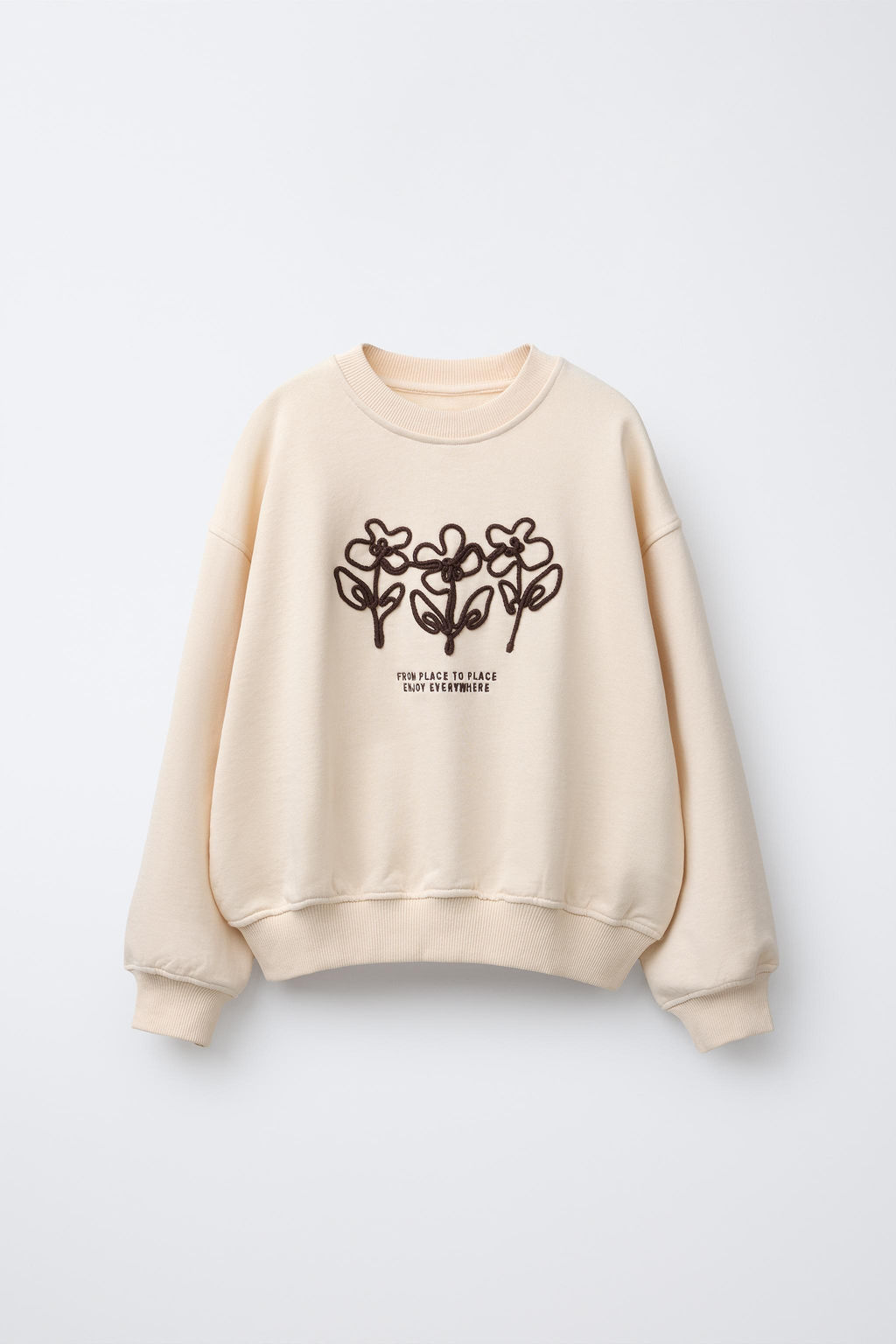 EMBROIDERED CORD SWEATSHIRT