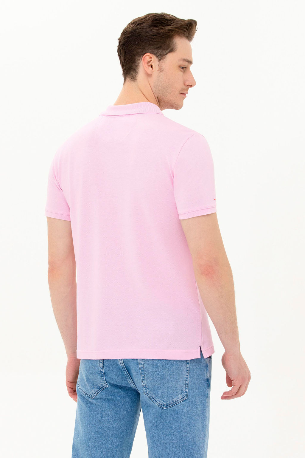 Мужская светло-розовая базовая футболка - U.s. polo assn фото 6
