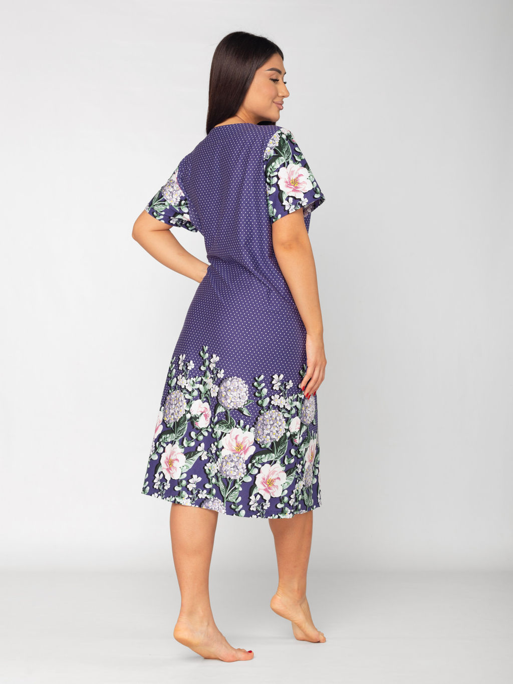 Халат женский кулирка на молнии "ВЕНЕРА" ФИОЛЕТОВЫЙ