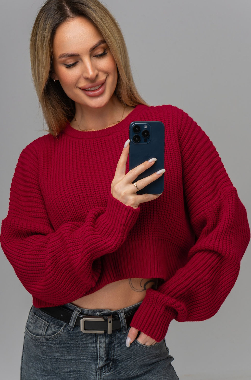 Женский укороченный джемпер оверсайз Happyfox - Happy fox фото 5