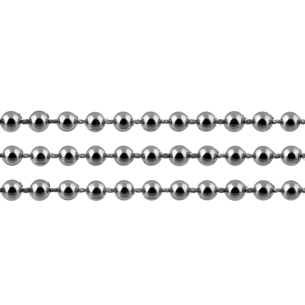Бусина Zlatka на нити под жемчуг пластик PSB-03 5 мм 5 х 3 м 0.03 м №24 под серебро