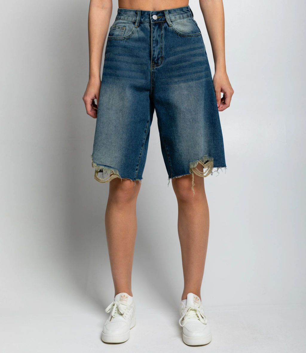 Джинсовые шорты #КТ7781 (1), синий - Dommod фото 2