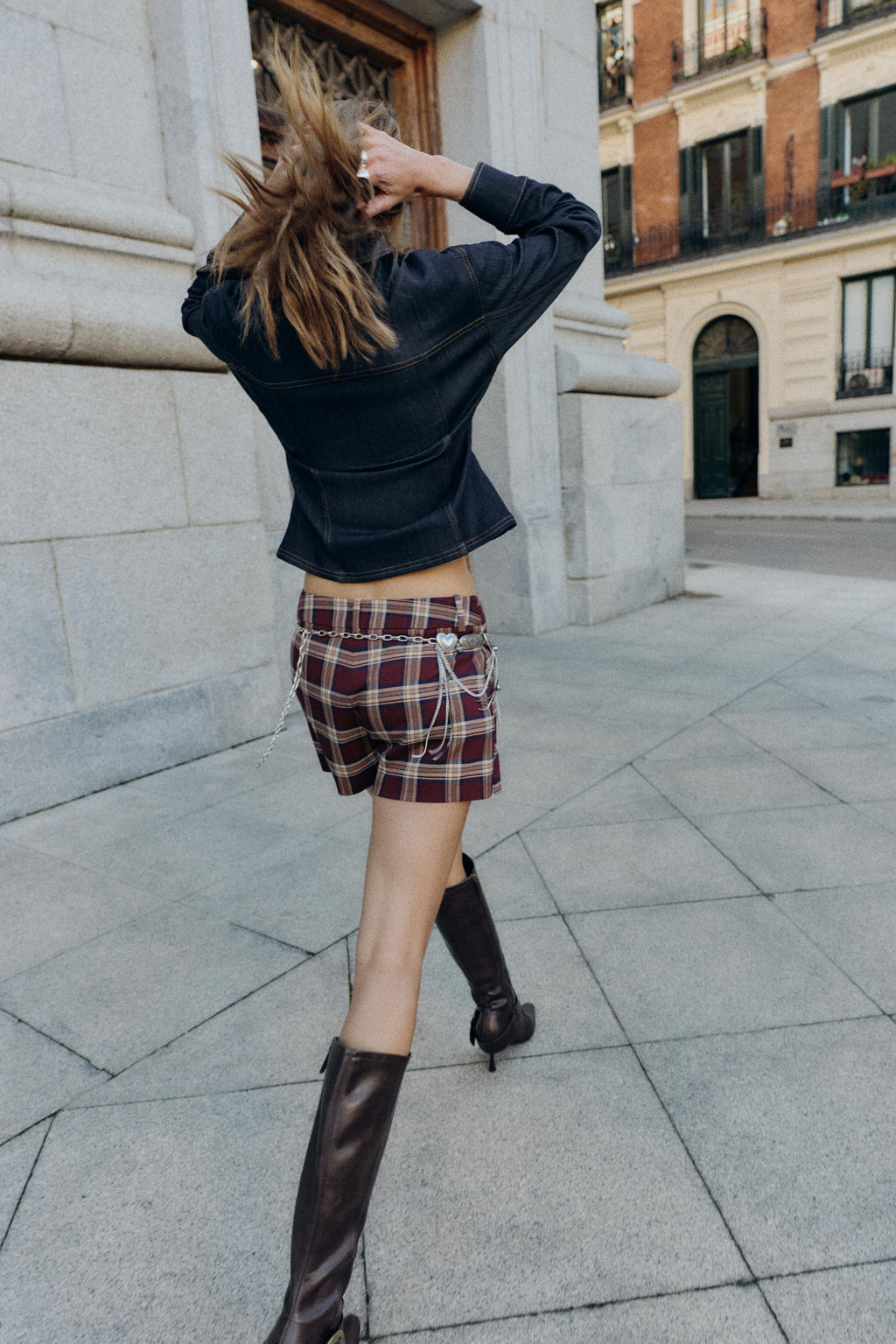 PLAID SKORT WITH BOX PLEATS - Zara фото 5