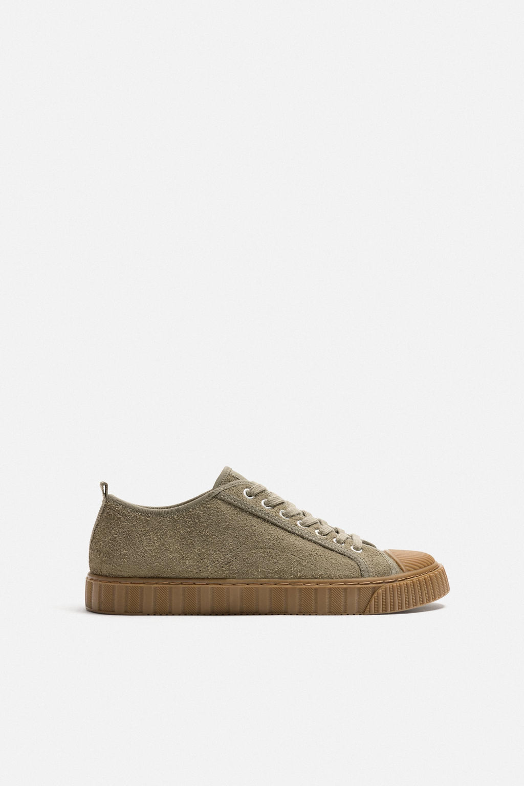 LEATHER TRAINERS WITH CONTRAST SOLE - Zara фото 4