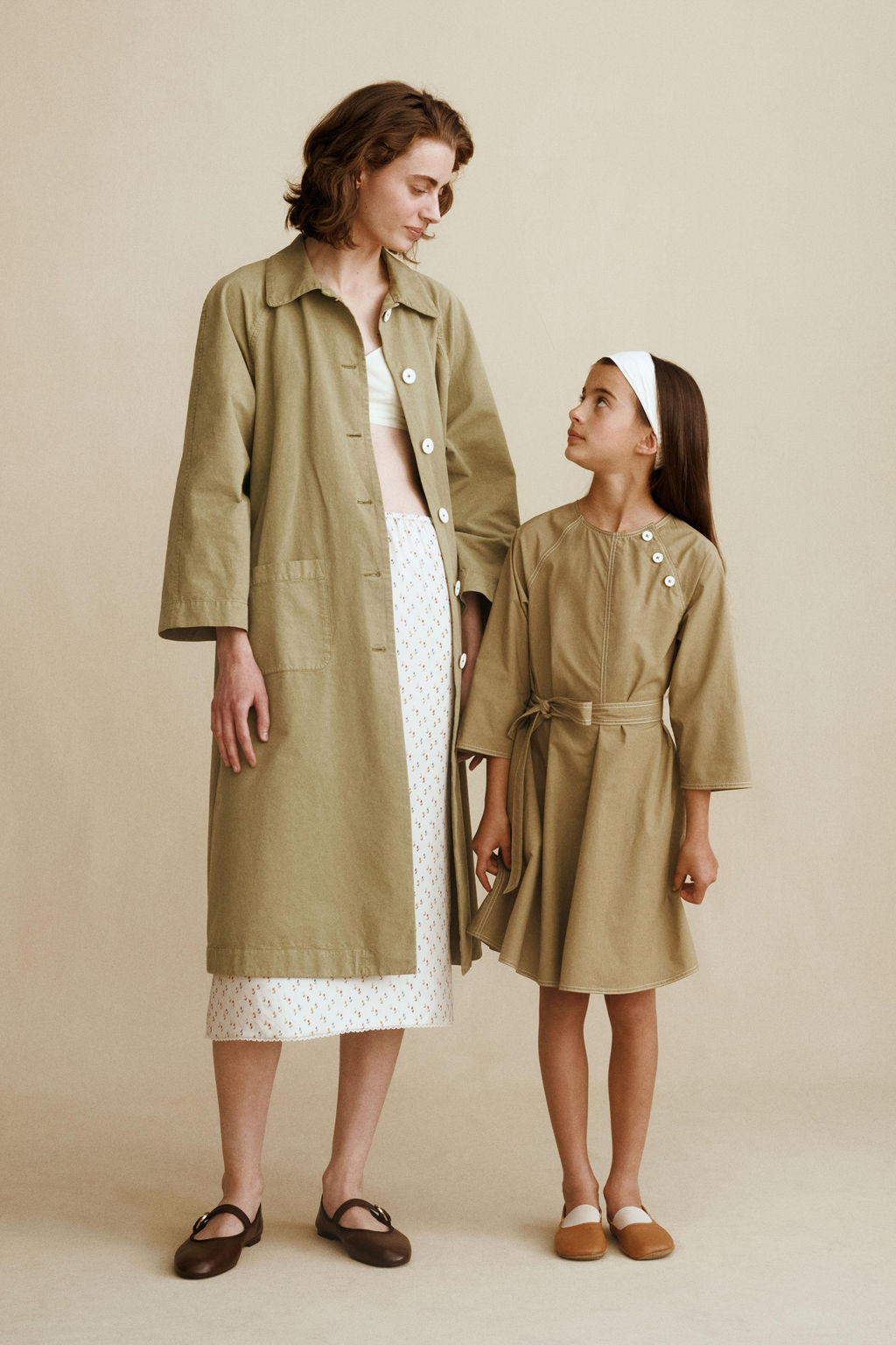 VESTIDO POPEL?N CINTUR?N CREATED BY CARAMEL LONDON X ZARA / Khaki  фото 9