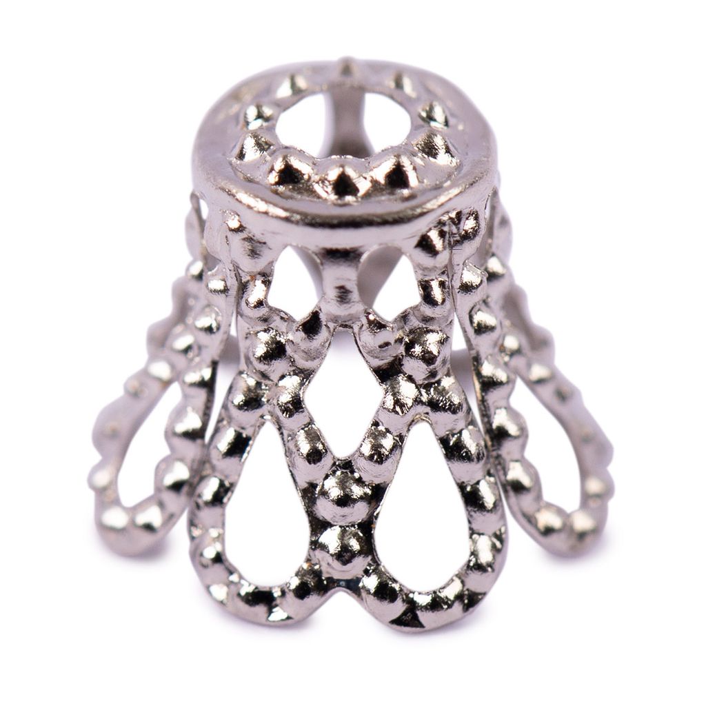 Zlatka Розетка для бус DC-005/5 8 мм 2 мм 5 шт №02 под никель