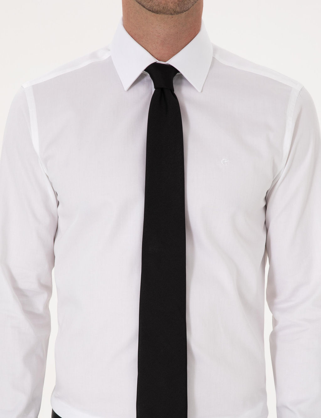 Beyaz Slim Fit Uzun Kollu Basic G_mlek - Cacharel фото 6