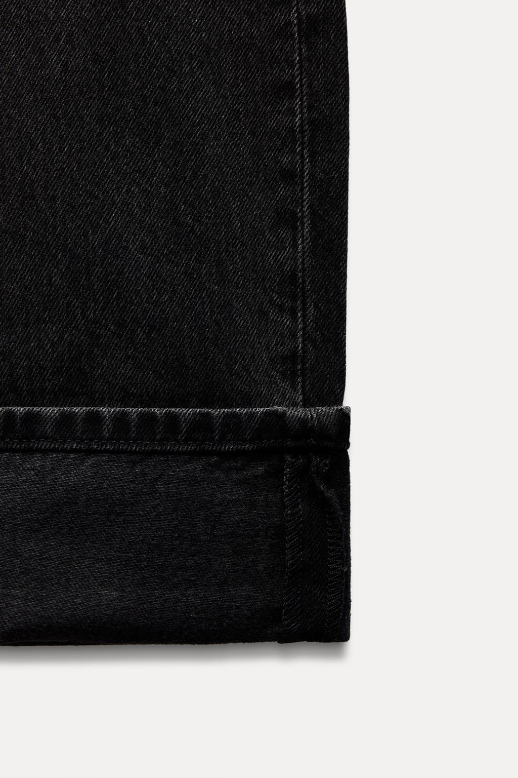 JEANS Z1975 STRAIGHT HIGH WAIST TURN-UP HEM - Zara фото 6