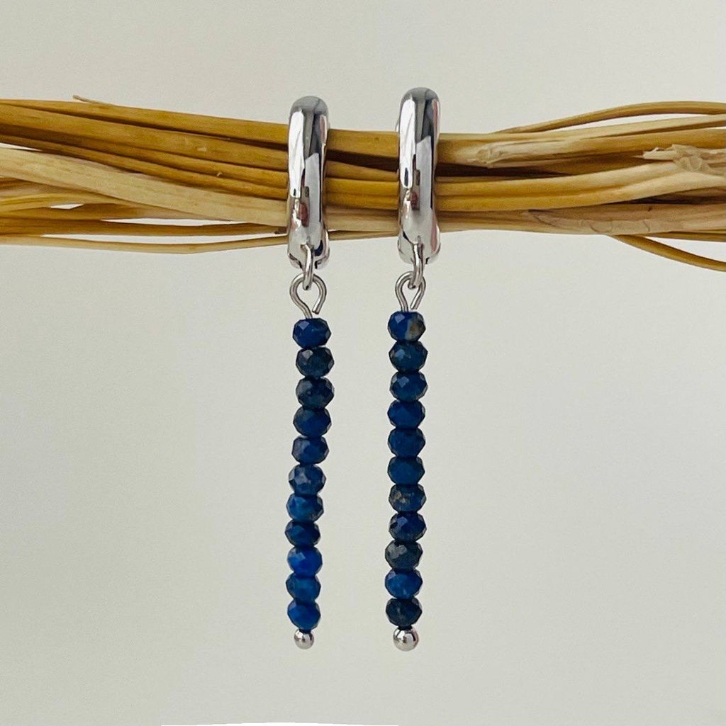 Серьги длинные из Лазурита