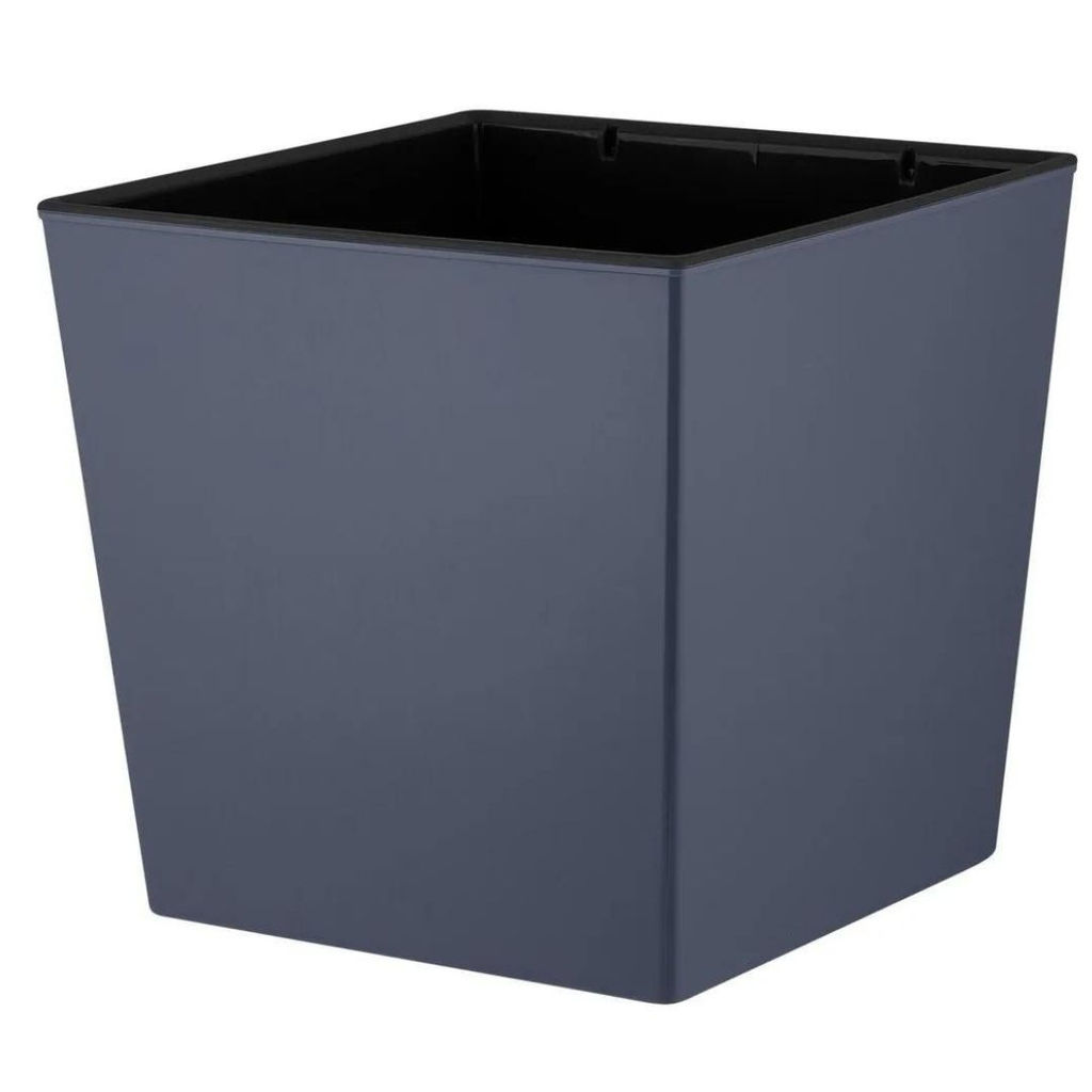 Горшок для цветов InGreen London CUBE 4,2 л c дренажной вставкой,вулканический серый IG780010026 - Пластик репаблик фото 2