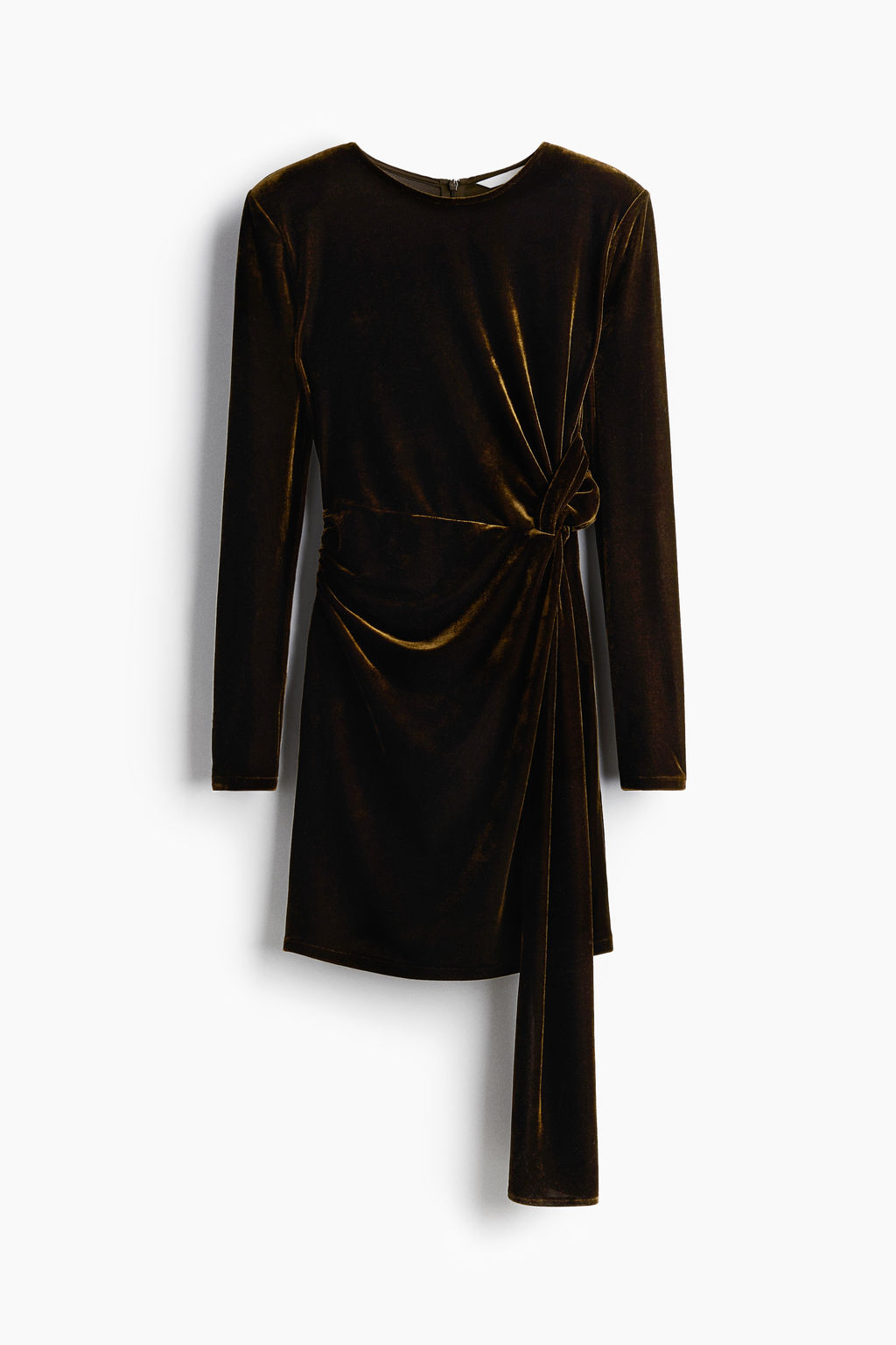 Vestido drapeado de velour