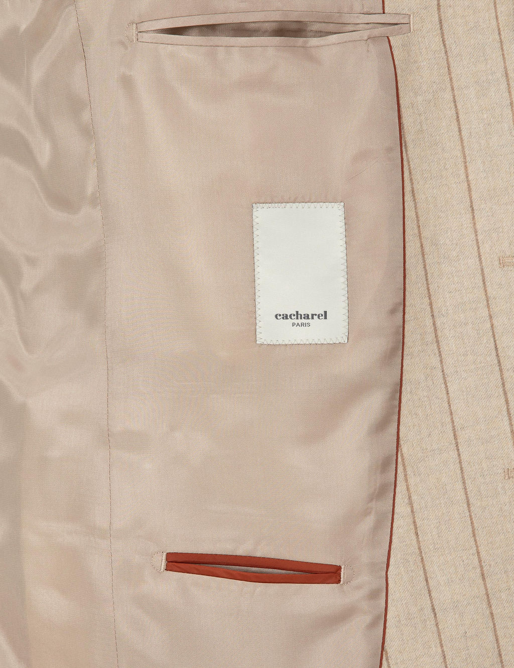 Бежевый зауженный костюм - Cacharel фото 6