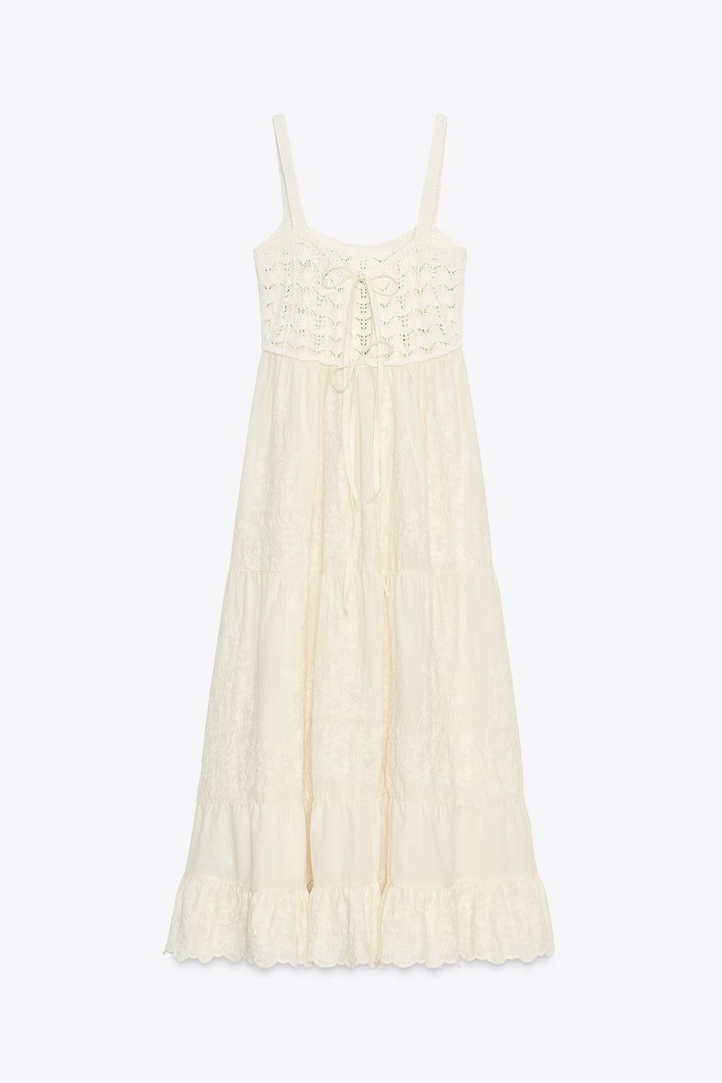 CONTRASTING KNIT DRESS - Zara фото 8
