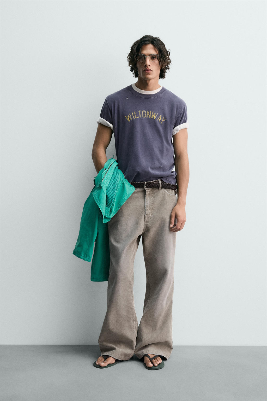 WASHED NUMBER PRINT T-SHIRT - Zara фото 9