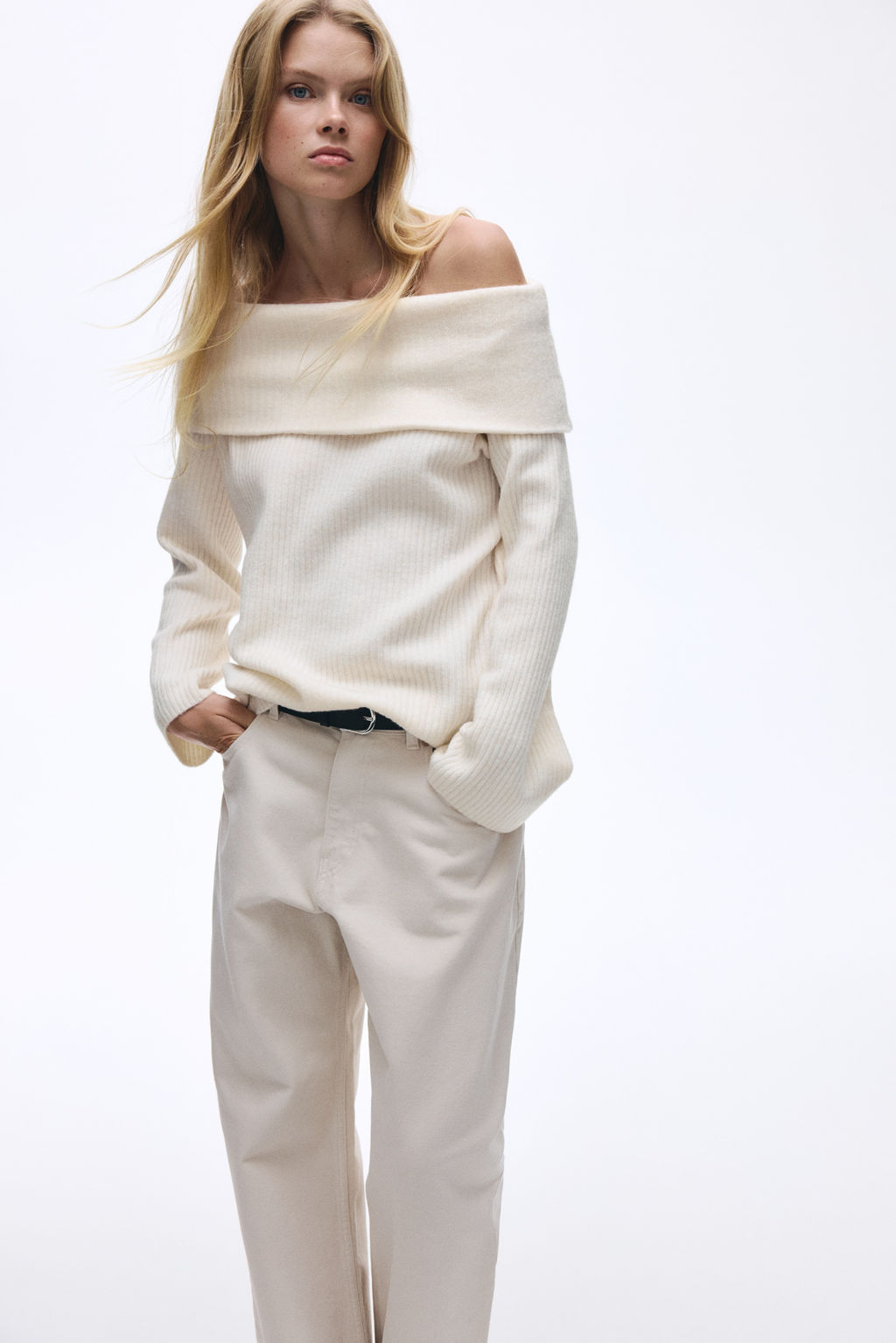 Jersey off-the-shoulder - H&m фото 6