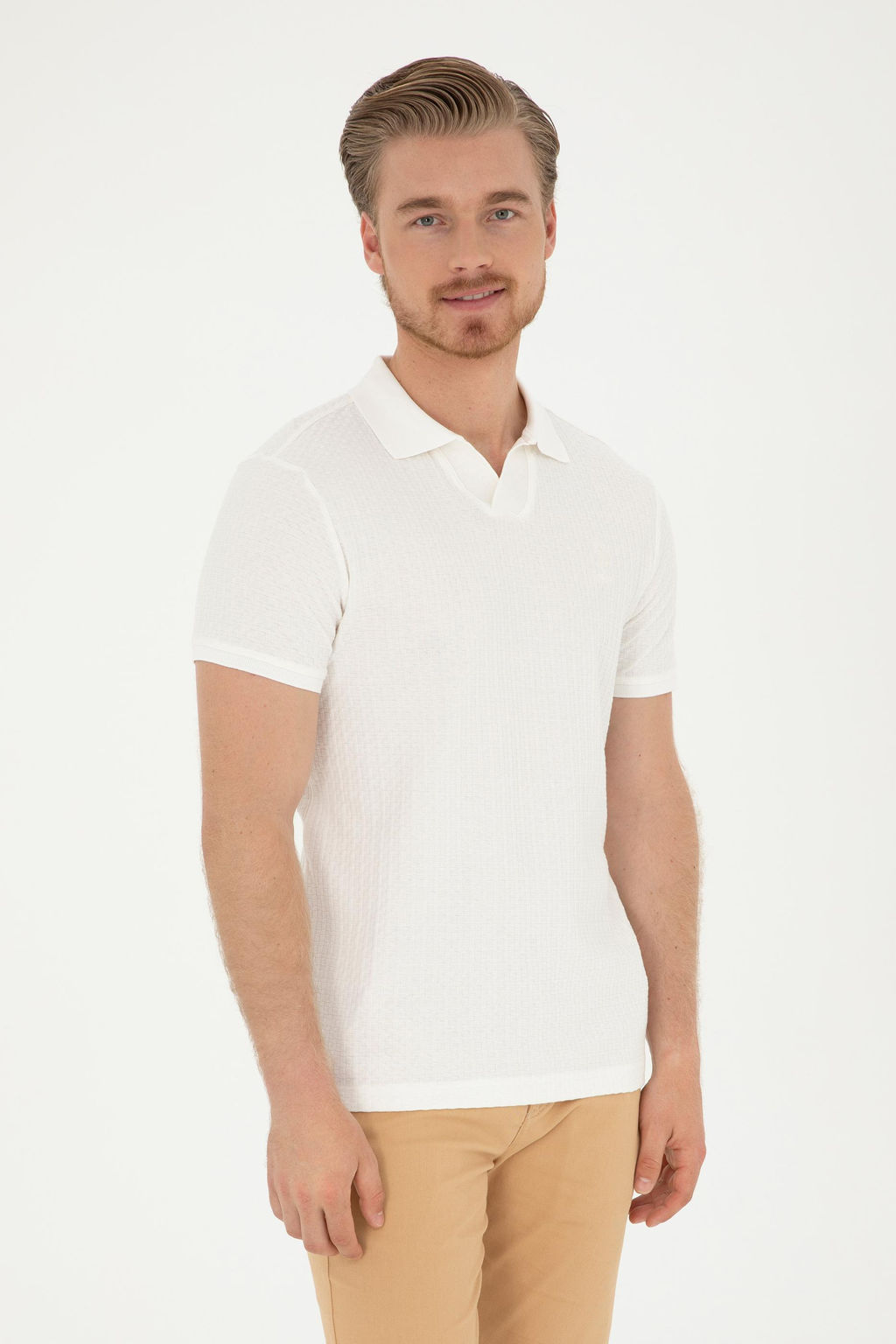 U. S. Polo Assn / Мужская футболка цвета экрю - U.s. polo assn фото 8