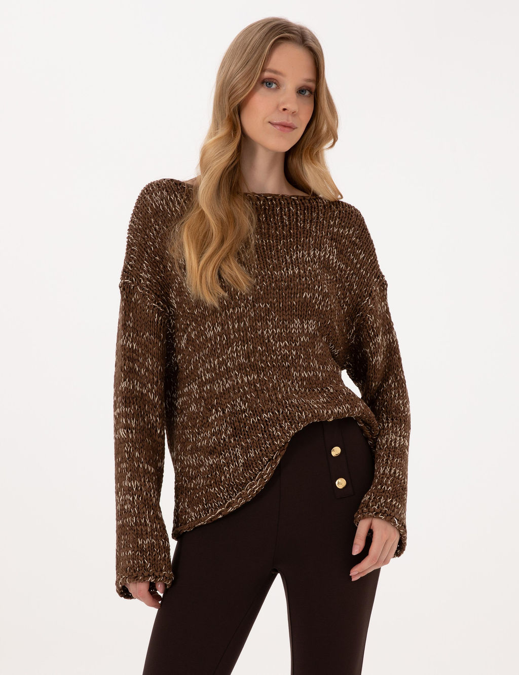 Kahverengi Comfort Fit Kazak - Pierre cardin фото 3