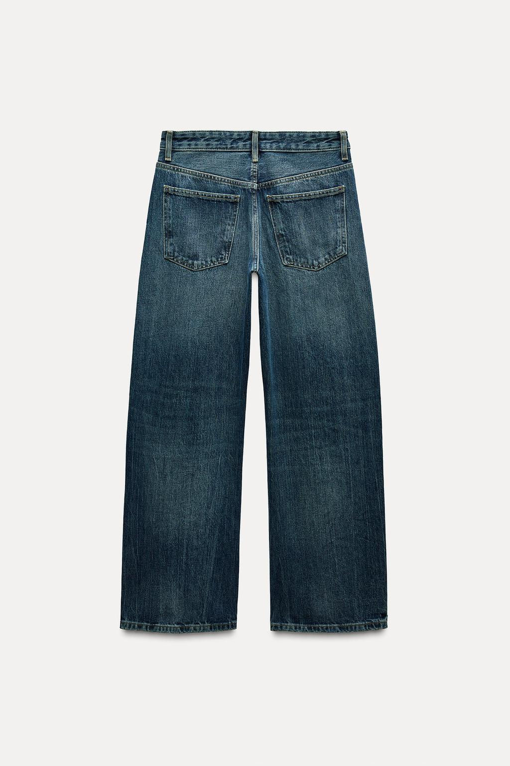 TRF BALLOON CURVED LEG MID-WAIST JEANS - Zara фото 17