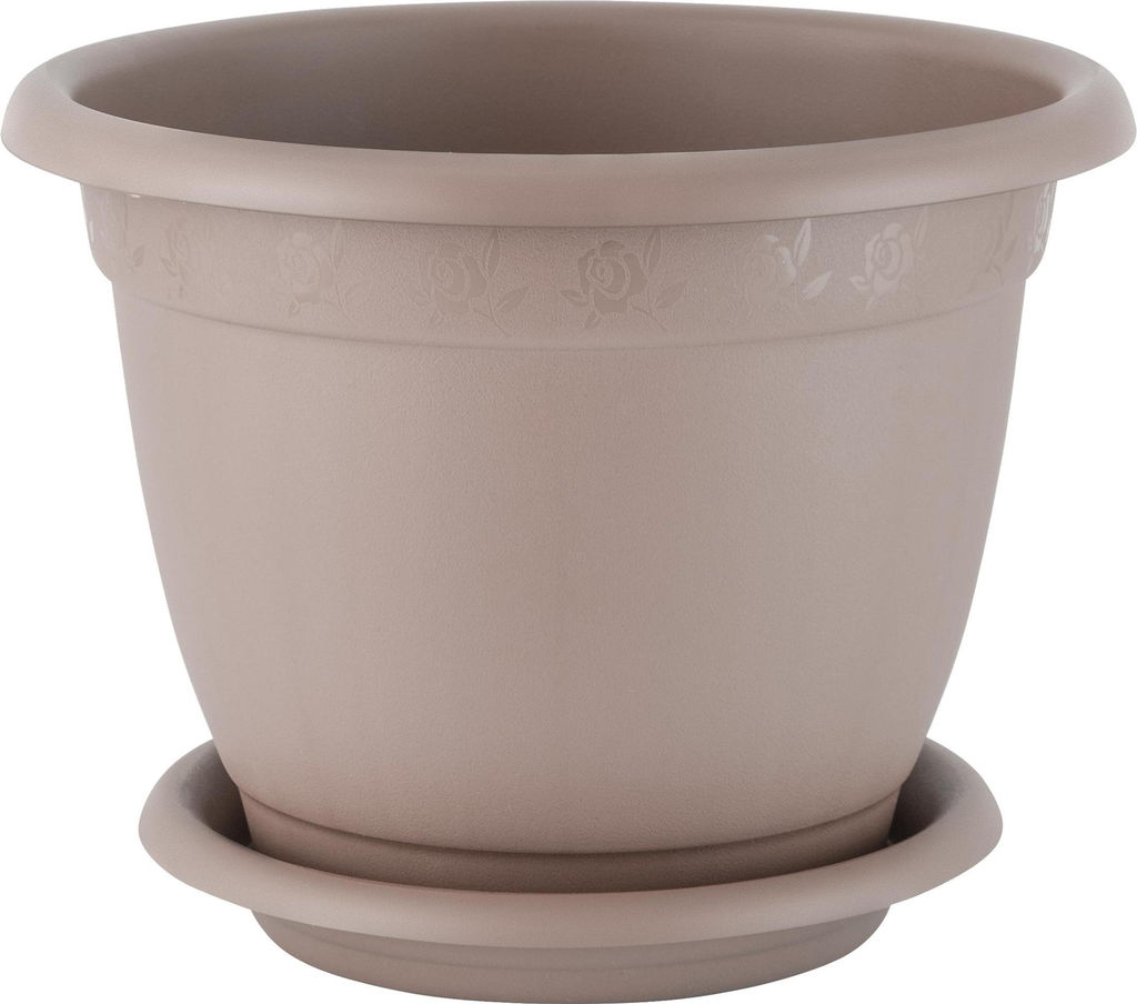 Горшок для цветов InGreen Aphrodite D 430 mm, 25,8л с подставкой №8, французский платан IG420811105 - Пластик репаблик фото 2