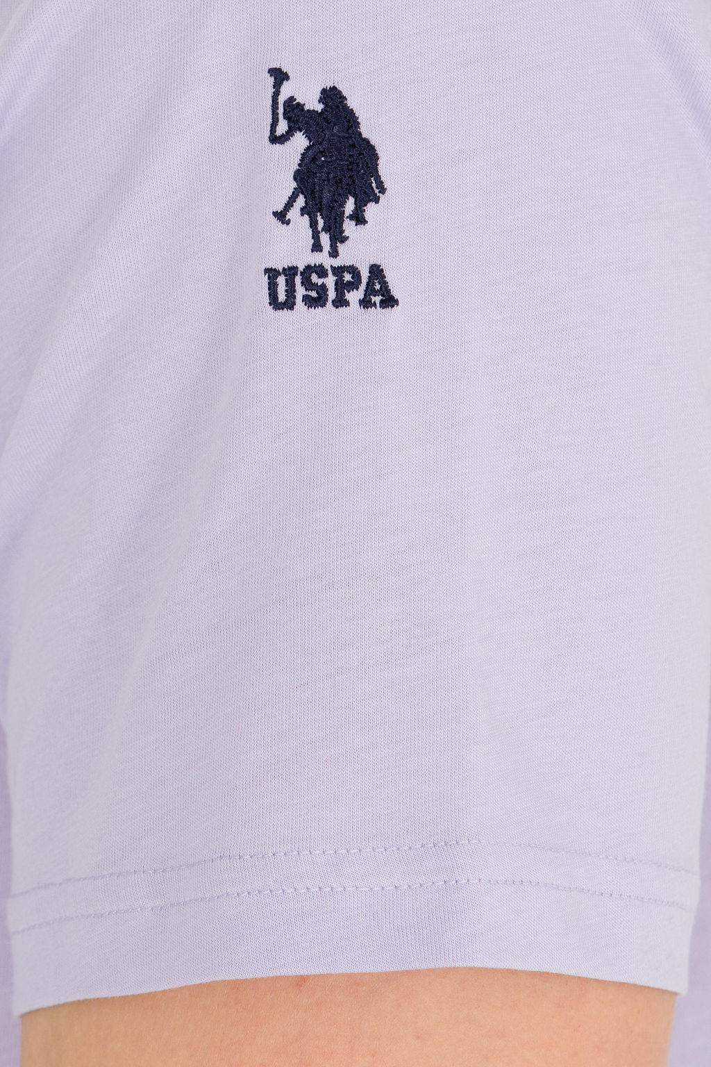 Футболка U.S. Polo Assn с круглым вырезом сиреневая из хлопка  фото 14